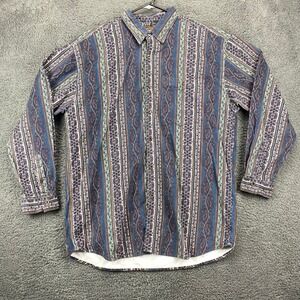 American Crusader XL Mens Button Up‎ Long Sleeve Patterned Shirt